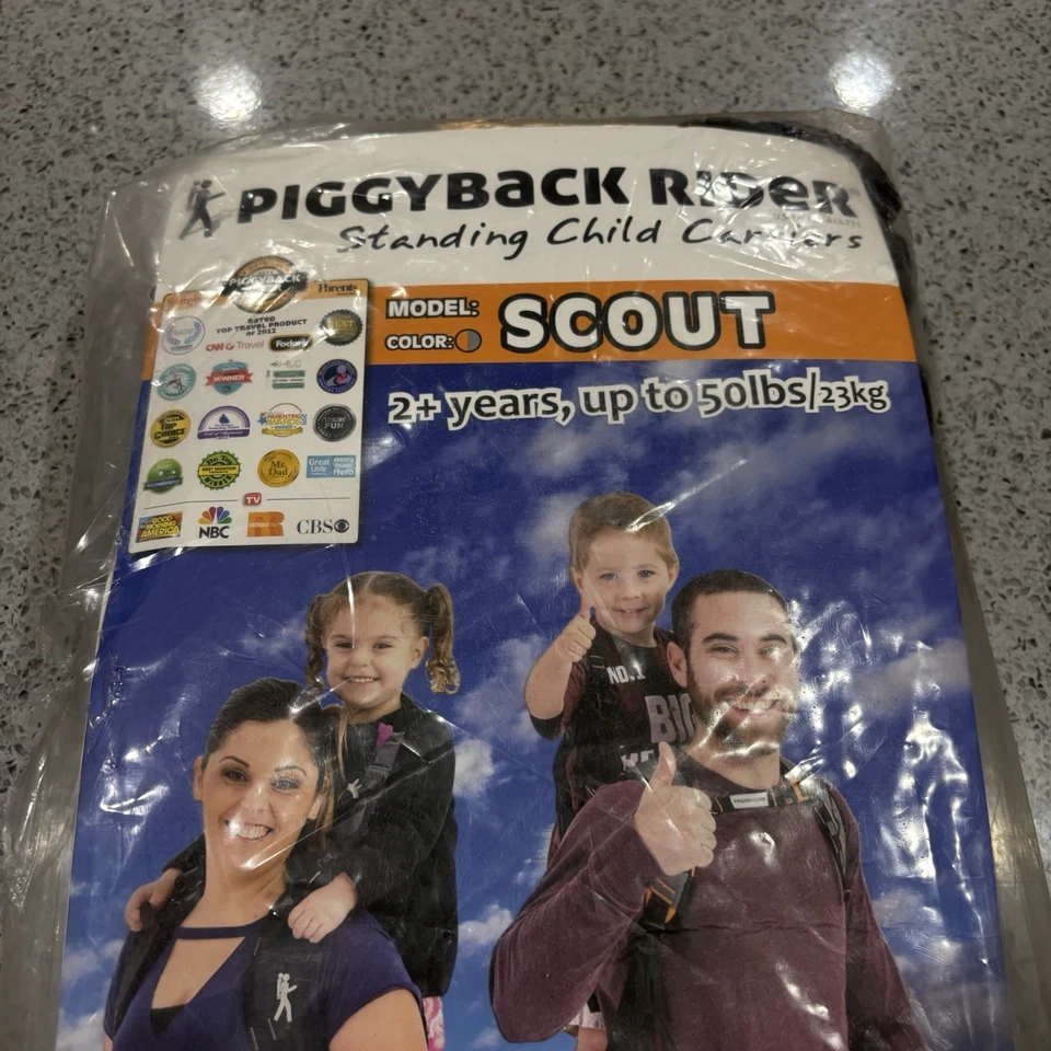 New Piggyback Rider Scout Standing Child Toddler Carrier Backpack Orange, Gift - Image 4 of 4