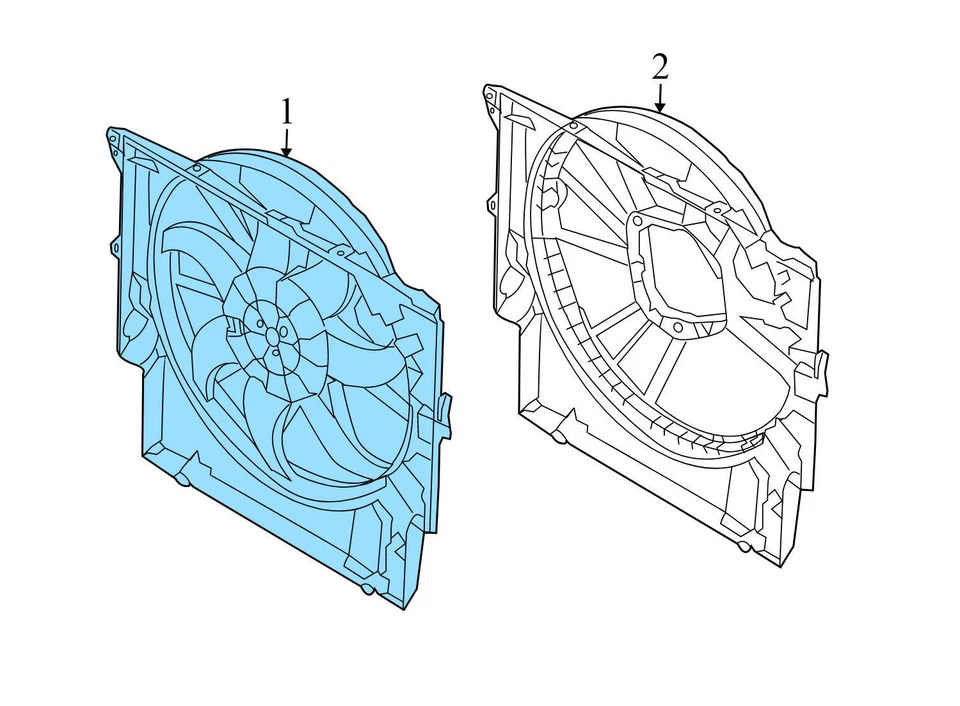 BMW 328I GT XDRIVE 2014-2016 - Ventilador de refrigeración eléctrico radiador (600 W) 8641965 Foto 3 de 4