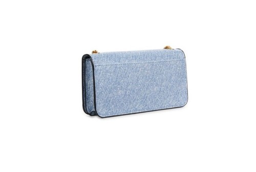 Karl Lagerfeld Kosette Leather Wallet On Chain, Style# LH5HQ8BY, Denim Multi - Picture 3 of 5