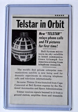 Telstar in Orbit Satellite Phone TV Signals NASA Bell New York Telephone 1962
