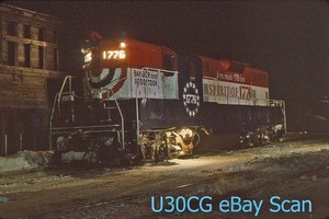 DM Original Slide - BAR Bangor & Aroostook GP7 1776 Millinocket ME 1977