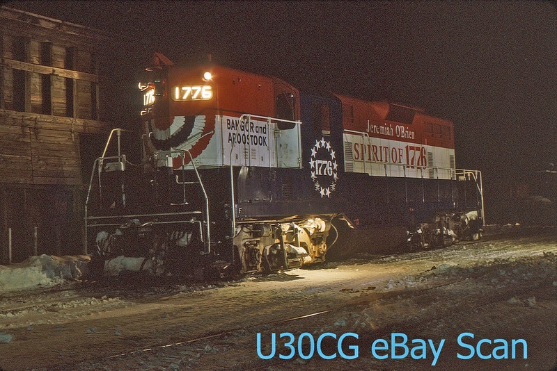 DM Original Slide - BAR Bangor & Aroostook GP7 1776 Millinocket ME 1977