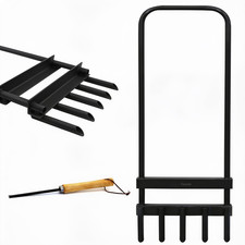 Hollow Tine 5 Spike Hand Lawn Grass Soil Aerator Outdoor Garden & Cleaning Tool