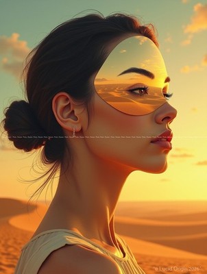 A4 Foto Frau Gesicht Dali Stil Künstlerisches Poster Modern 18247