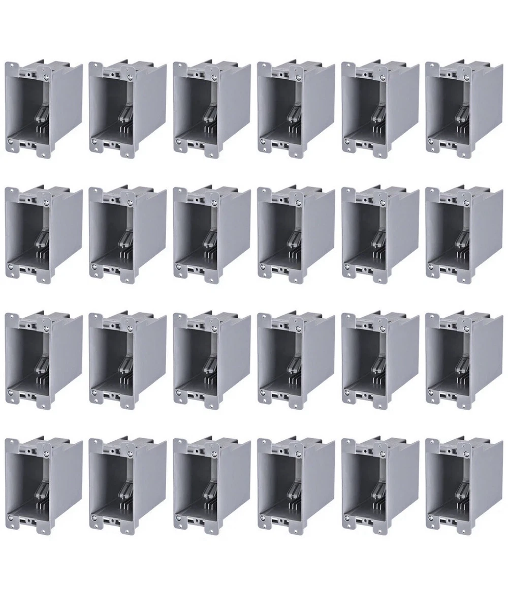 Cajas eléctricas de PVC 1 módulo 20 cu. in. para interruptor o tomacorriente, 24Pack foto 1