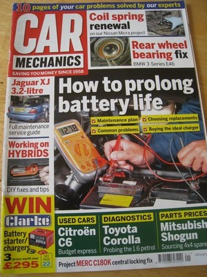 CAR MECHANICS JAN 2015 REAR WHEEL BEARING FIX COIL SPRING RENEWAL CITROEN TOYOTA