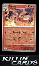 Reverse Holofoil Flareon 136/165 Pokemon Rare SV: Scarlet & Violet 151 Card NM