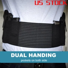 Tactical Concealed Belly Band Holster Elastic Breathable Double Draw Gun Holster
