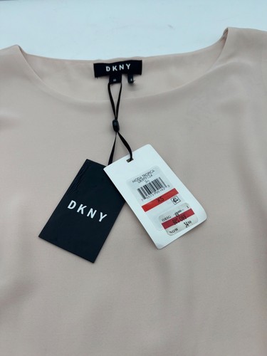 DKNY Ruffled Cape Top, Blush, Sz. XS-DISCOLORED - Picture 5 of 14
