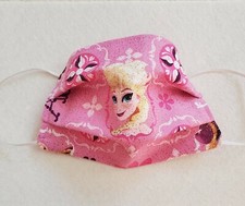 DISNEY FROZEN Face Mask Handmade, Reversible 2 in 1, filter opening, 1/8 in elas