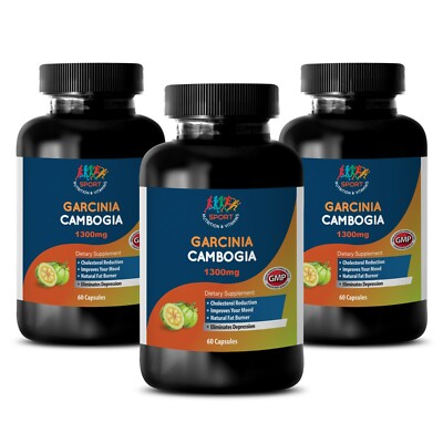 fat burn cleanse - GARCINIA CAMBOGIA - cholesterol support supplements 3 BOTTLE