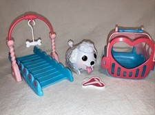Spin Master Chubby Puppies White Poodle Seesaw Playset Complete Caniche Dog