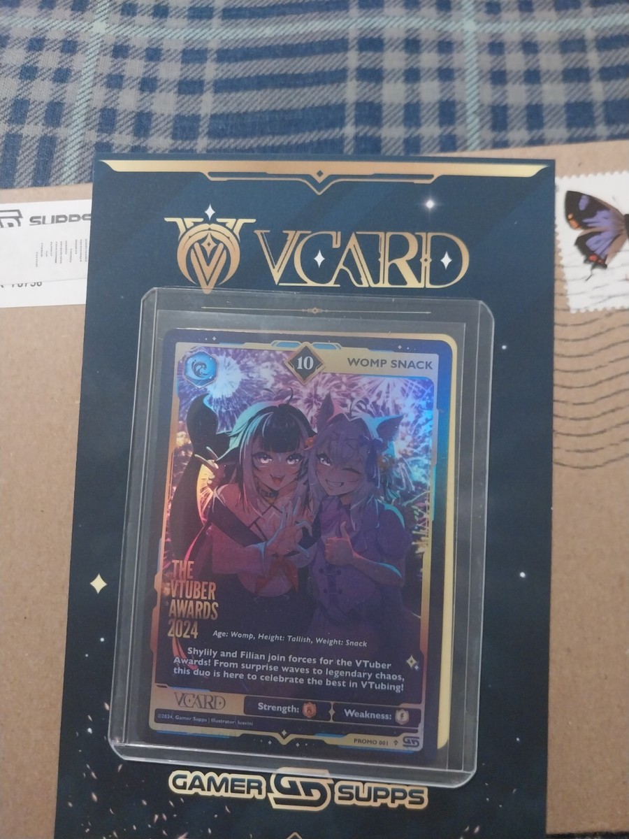 Gamer Supps VCard Womp Snack Full Art 10 Holo Shylily + Filian
