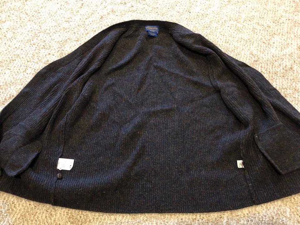 Pendleton Button Vest 100 Shetland Wool Mens Large RN 29685 eBay