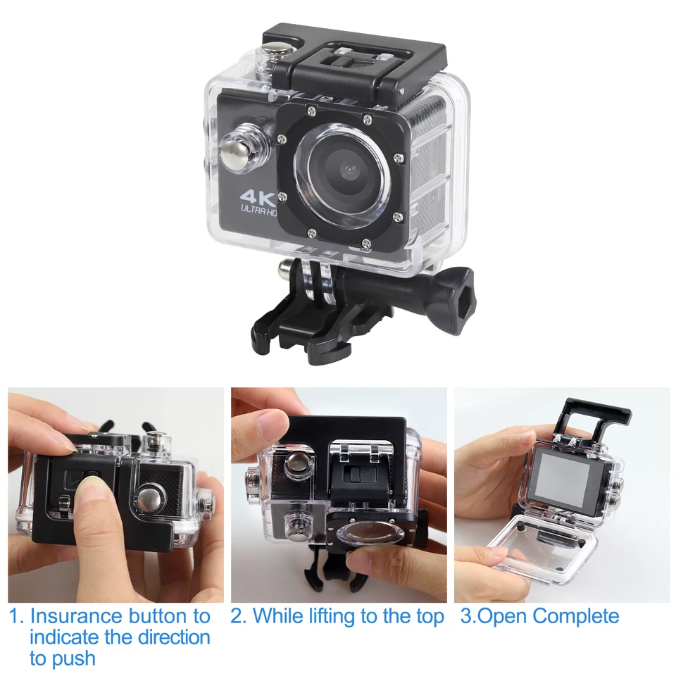 4K Action Camera Sport Video Waterproof Wifi 1080P HD Cam 170° Remote - Image 3 of 4