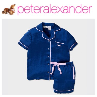 Navy Peter Alexander Satin Pjs BNWT PETER ALEXANDER GIRLS KIDS