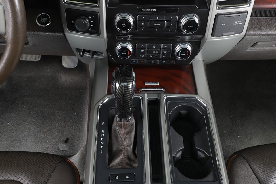 For Ford F150 2015-2018 Gear Shifter Head Trim Cover Shift Knob Carbon Fiber - Foto 11