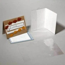 CJ40 100 Clear Greeting Card Jackets for A2 Card & Envelope Package Protection 