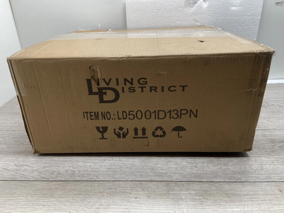 Elegant Lighting LD5001D13PN Eamon Single Pendant 13” Fixture Lighting - Image 3 of 3