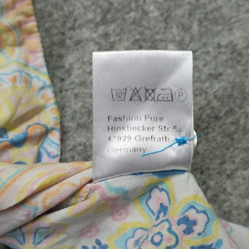 Emily Van Den Bergh Blouse 40 - L Cotton Woven Paisley White Top Relaxed Shirt - Picture 8 of 14