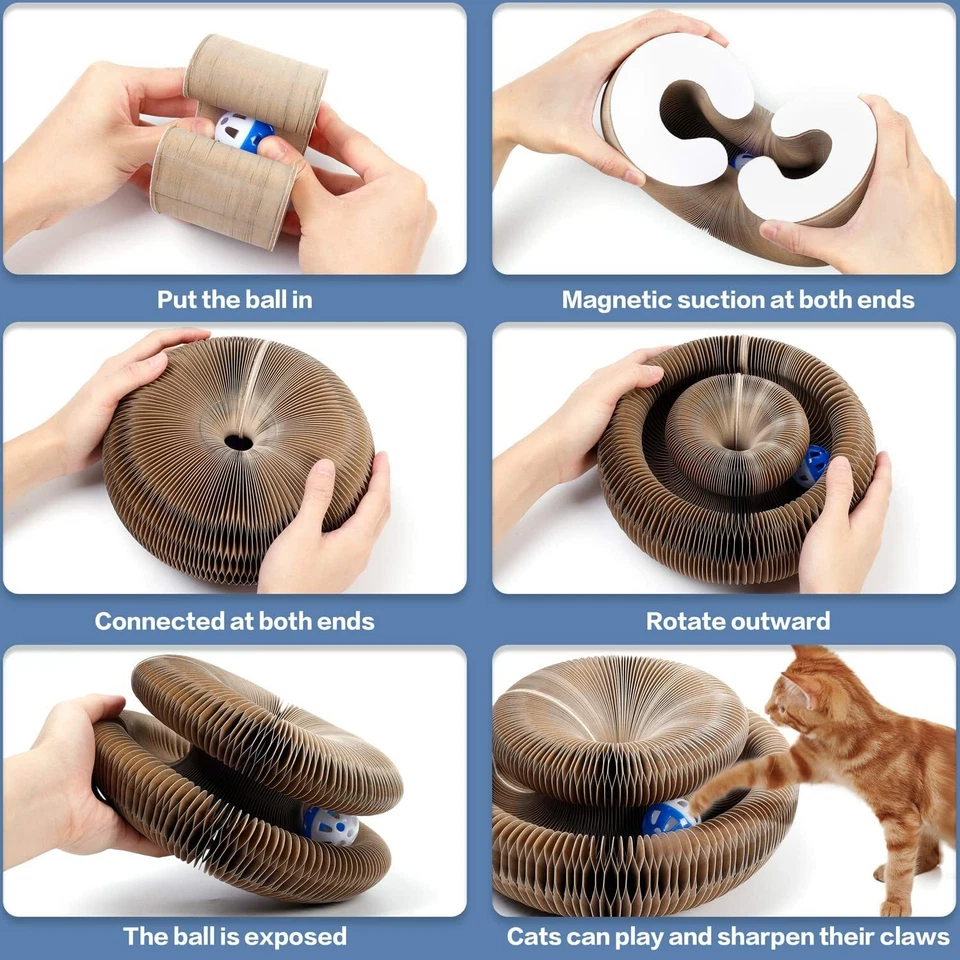 Magic Organ Cat Scratching Board Interactive Scratcher Cat Toy with a Bell Toy - Image 4 of 4