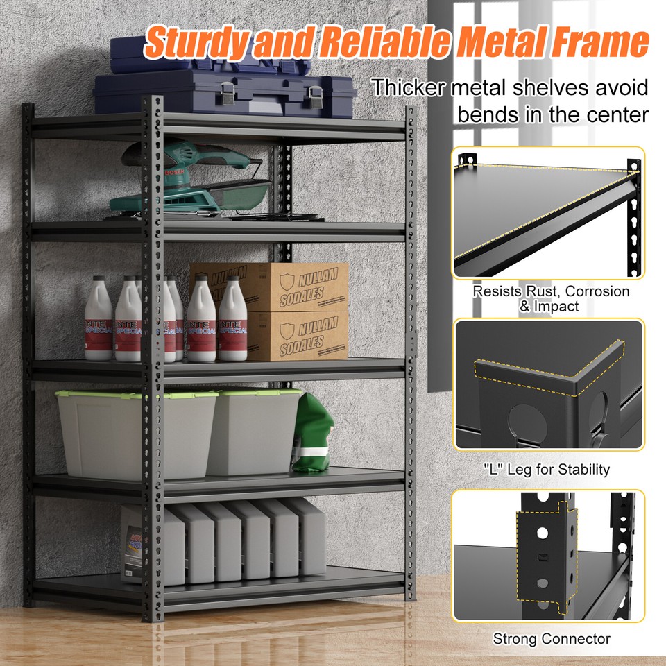 MOPHOTO Shelves for Storage Heavy Duty, 4/5 Tier Shelves Garage