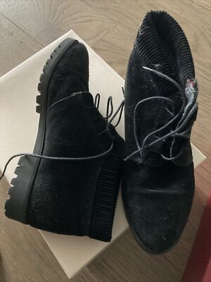 Points West Boots Womens Size 6.5 Made In Spain Black Suede Short Ankle Boot NIB
