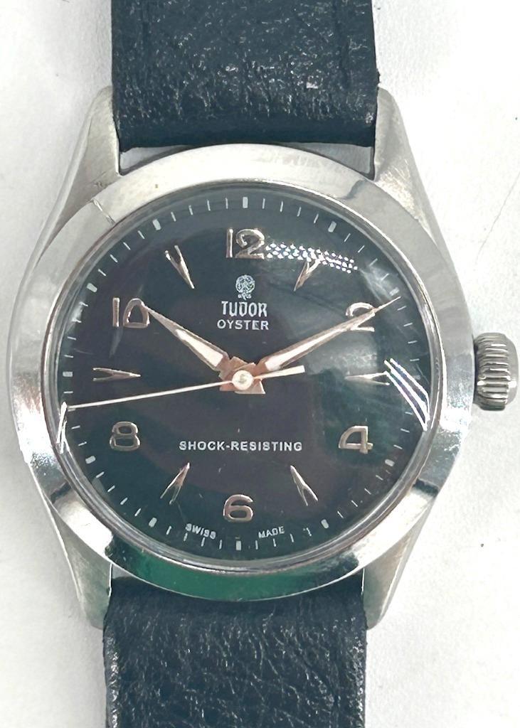 Vintage Gents Tudor Rose Watch Tudor Oyster Royal Explorer Black Dial  Circa1950s
