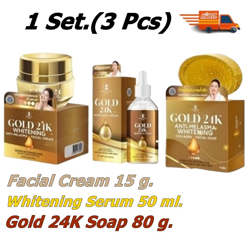 フェイスクリーム 24k gold cream set Set Gold 24K Whitening Anti- Melasma Facial Cream+Precious Skin