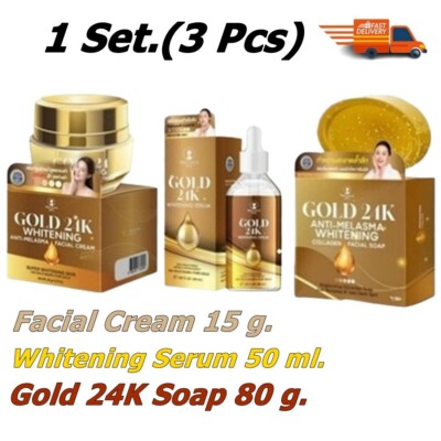 Set Gold 24K Whitening Anti- Melasma Facial Cream+Precious Skin 