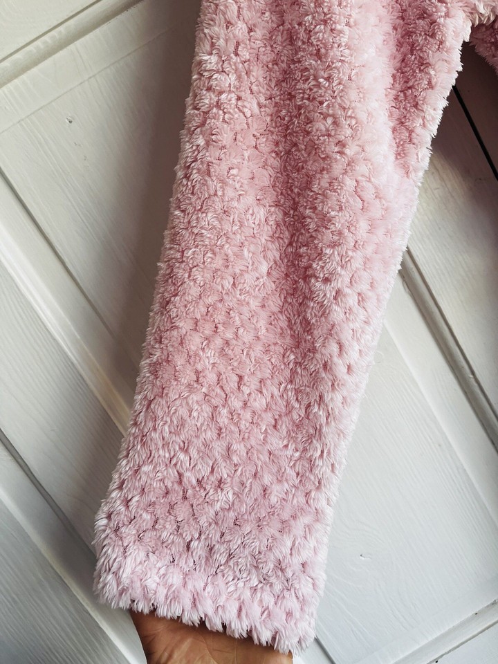 Primark Pink Hooded Dressing Gown Robe Age 89 eBay