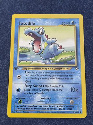 ★PSA10★【ワニノコ/WHF/プロモ】2000 TOTODILE No158 Totodile 81/111 1st Edition NM Near Mint Neo Genesis Non