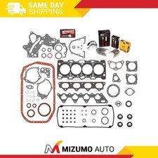 Full Gasket Set Bearings Rings Fit 93-97 Eagle Mitsubishi Plymouth 2.4 Sohc 4g64