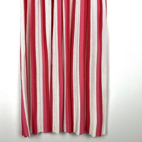 Love Moschino Pink Red White Stripe Mesh Drawstring Midi Flowy Shirt Dress Sz 6 - Picture 5 of 12
