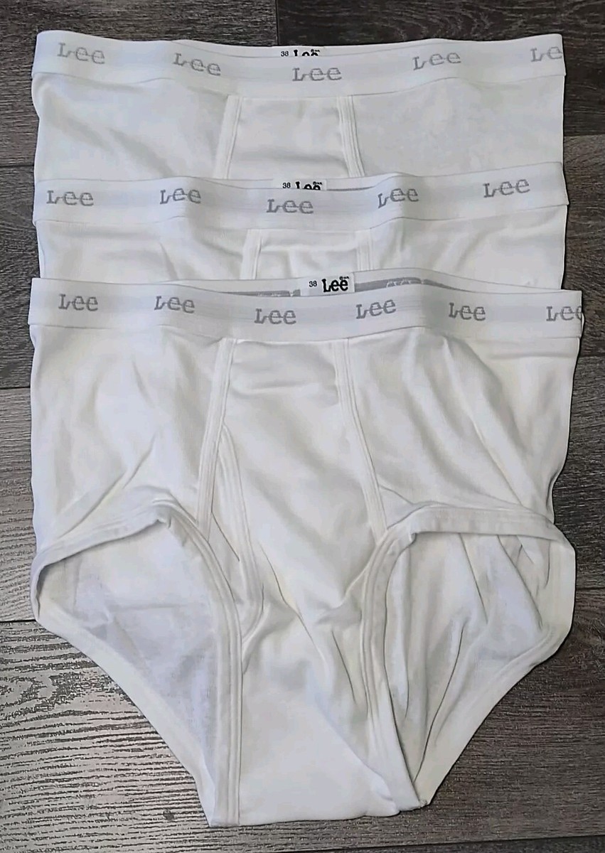 Lot of VTG NWOT Lee White Briefs 38 Underwear 100% Combed Cotton Tight  Whitey