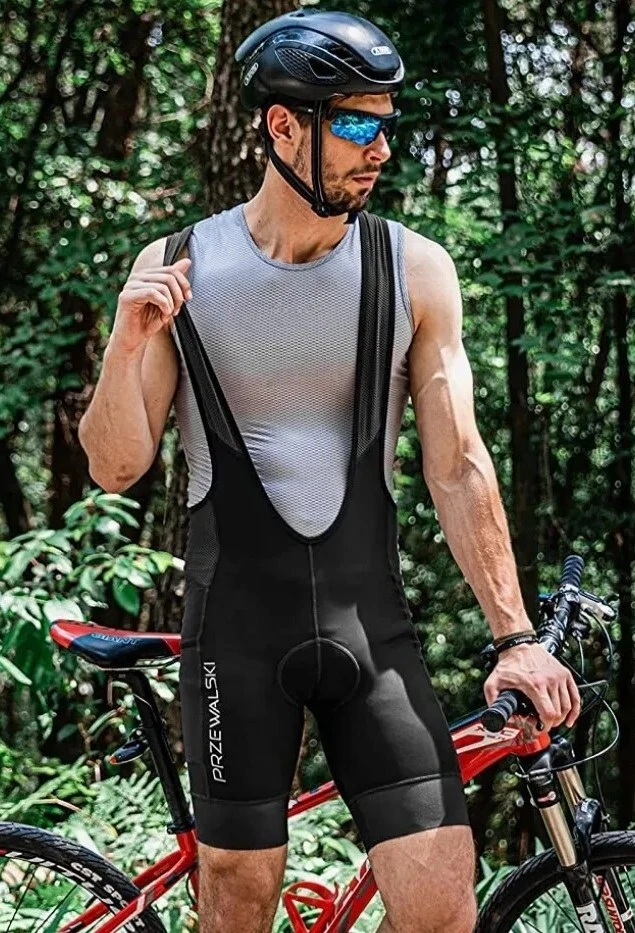 Przewalski cycling pro bib short Mens Medium NWT Black mesh 3D eBay