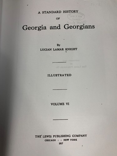 A Standard History of Georgia and Georgians, Volume 6 - Lucian Lamar Knight - Foto 6 di 10