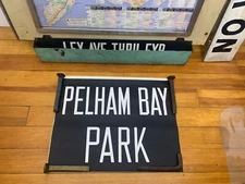 NY NYC SUBWAY ROLL SIGN PELHAM BAY PARK BRONX ORCHARD BEACH OLD NOS REPLACEMENT
