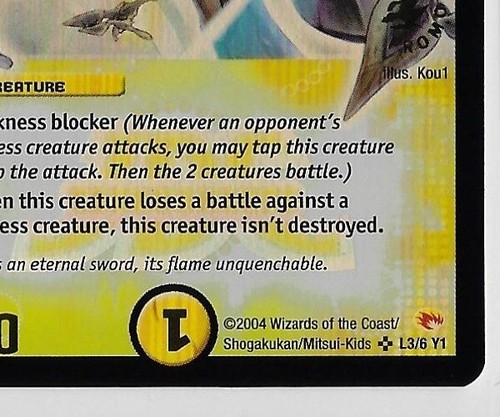 DUEL MASTERS NM HOLO Super Rare JDC PROMO #L3/6 Y1 AMNIS, HOLY ELEMENTAL - DM-03 - Picture 4 of 4