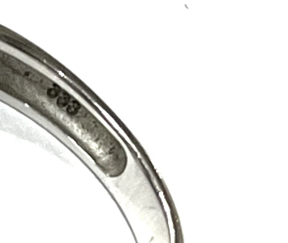 333/- 8KT Weißgold Ring, Diamant 0,04ct, Damen, Gr. 54, guter Zustand. - Bild 3 von 3