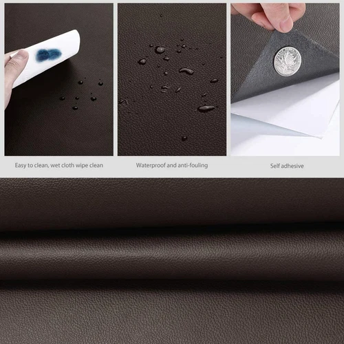 Kit Riparazione Pelle, Toppe Autoadesive da Incollare su Divano 137x50cm - Foto 11 di 15
