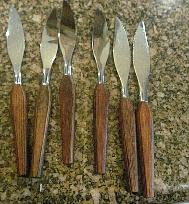 Fleetwood Designs Teak Steak Knife Set of 6