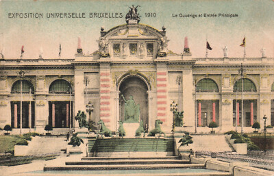 AK Brüssel EXPO 1910 Weltausstellung Quadriga Haupteingang (Nr. 2110)