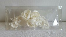 Elegant Pearl Flower Handcraft Silk Pins Wedding Bridal Bridesmaid Side Tiara