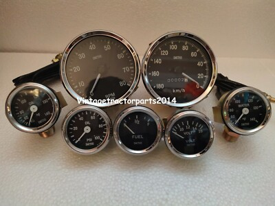 #ad Smiths Kit 52mm OilTemp Oil psi Fuel volt Speedo 180 0KMH 0 80RPM 100mm BC $60.45
