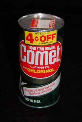 Vintage Comet Cleanser with Chlorinol 14 oz. NEW/UNUSED 1960s Movie Prop