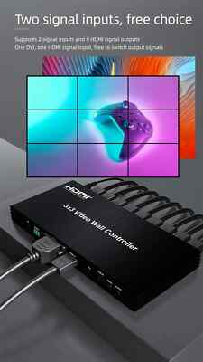 DVI HDMI Video Wall Controller 3x3 1x2 1x3 1x4 2 3 4 5 6 9 TV Splicer Processor