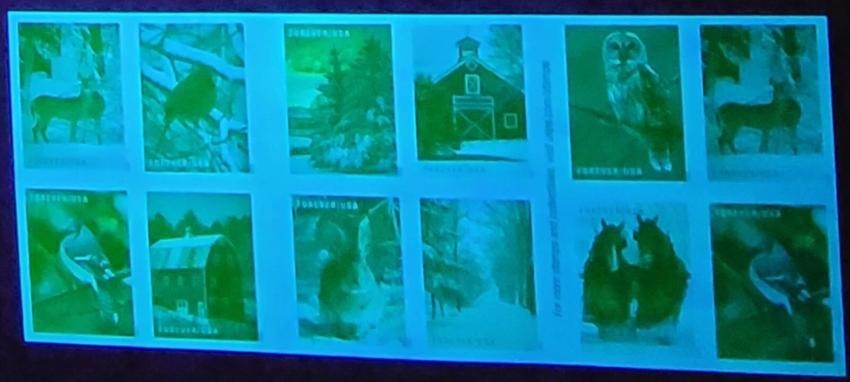 Scott #5541b (5532-5541) Winter Scenes Booklet of 20 Forever Stamps - MNH UV - Image 3 of 4