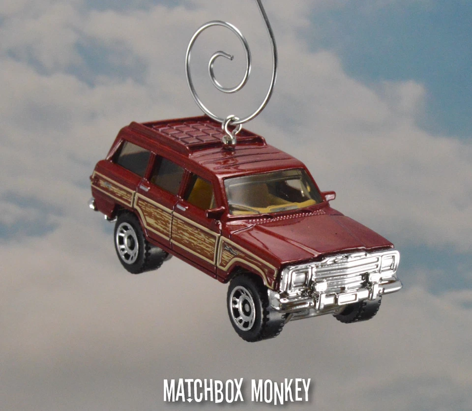 Estilo Vintage Años 80 Personalizado AMC Jeep Grand Wagoneer 4x4 Adorno de Navidad 1/64 Foto 4 de 4