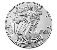2018 Silver American Eagle BU 1 Coin 1 Oz $1 Dollar Uncirculated Brilliant Mint